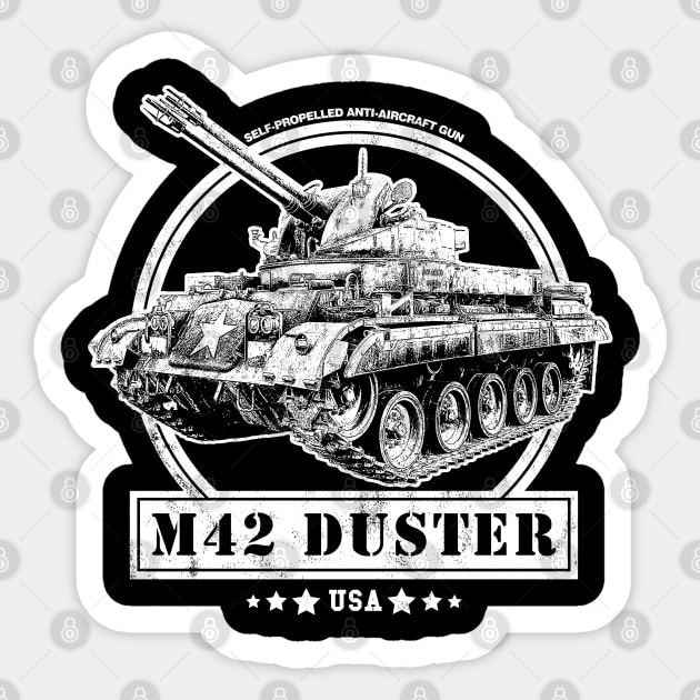 M42 Duster Self-Propelled Anti-Aircraft Gun Sticker by rycotokyo81